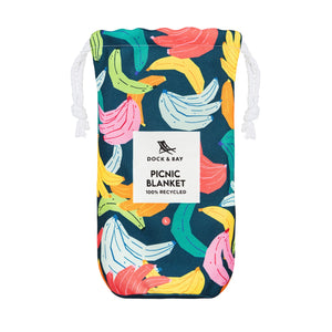 Dock & Bay Beach Blanket Large Bananarama Colorful banana-patterned picnic blanket