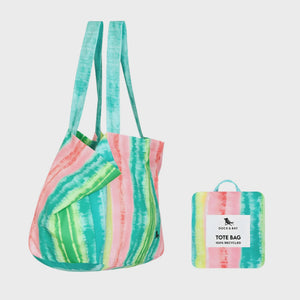 Dock & Bay Beach Tote Bag M - Watermelon Sugar Colorful striped tote bag