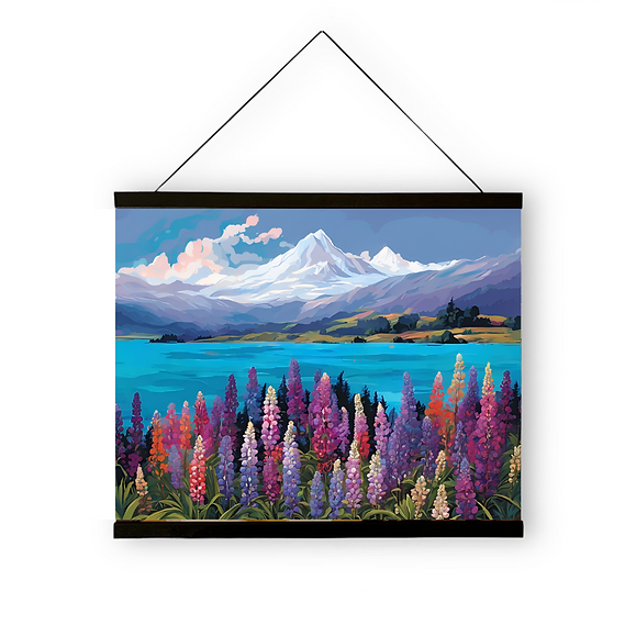 Paint By Number Kit - Lake Tekapo Lupins