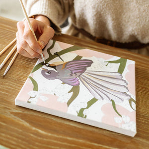 Adventure Collections Fantail 20x20cm Paint By Numbers Box for a paint by numbers kit with a New Zealand theme