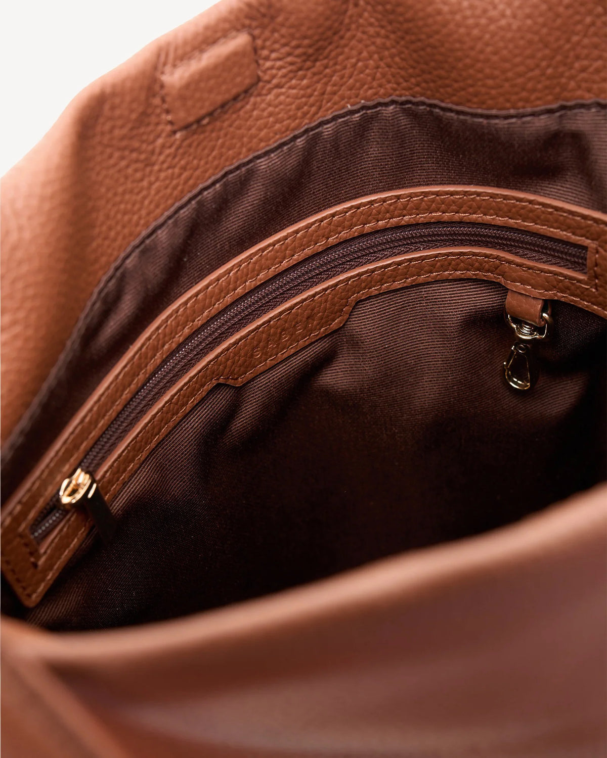 Saben June Shoulder Bag - Umber Pebble Brown leather handbag