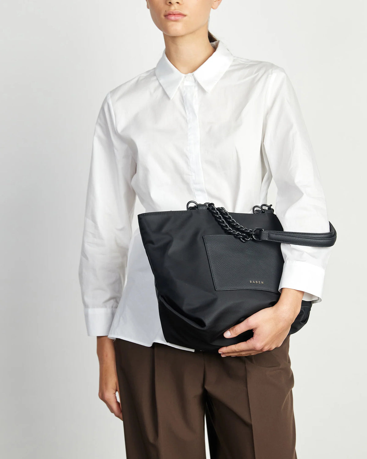 Saben Bag Paris Tote Black Recycled Nylon AW25