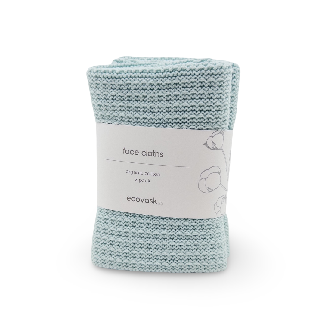 Face Cloth 2pk - Duck Egg