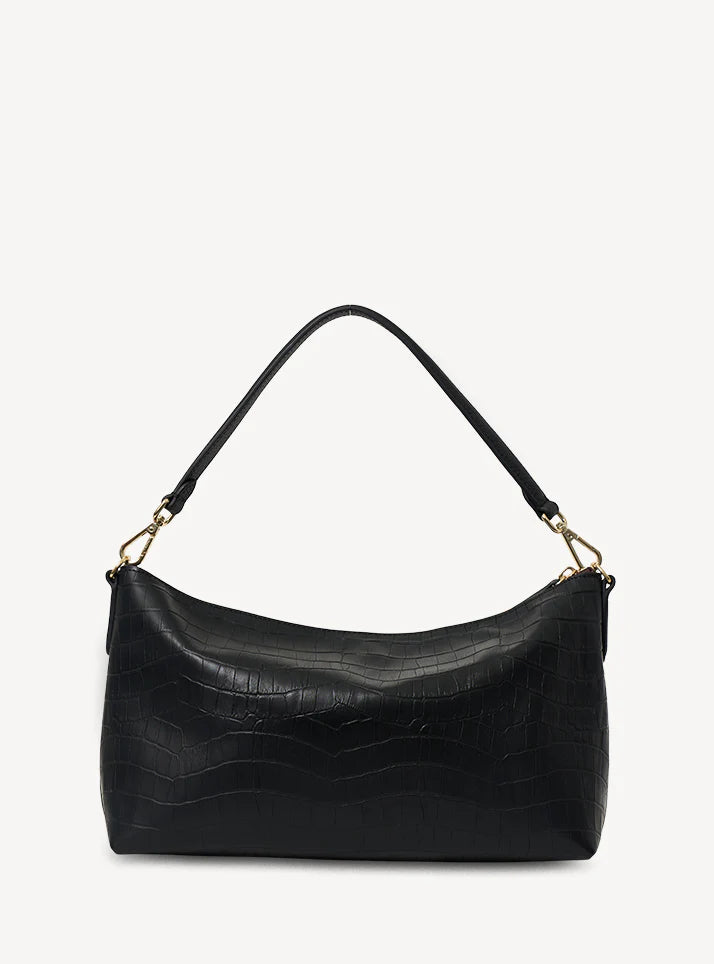SABEN Claudia Shoulder Bag - Black Croc