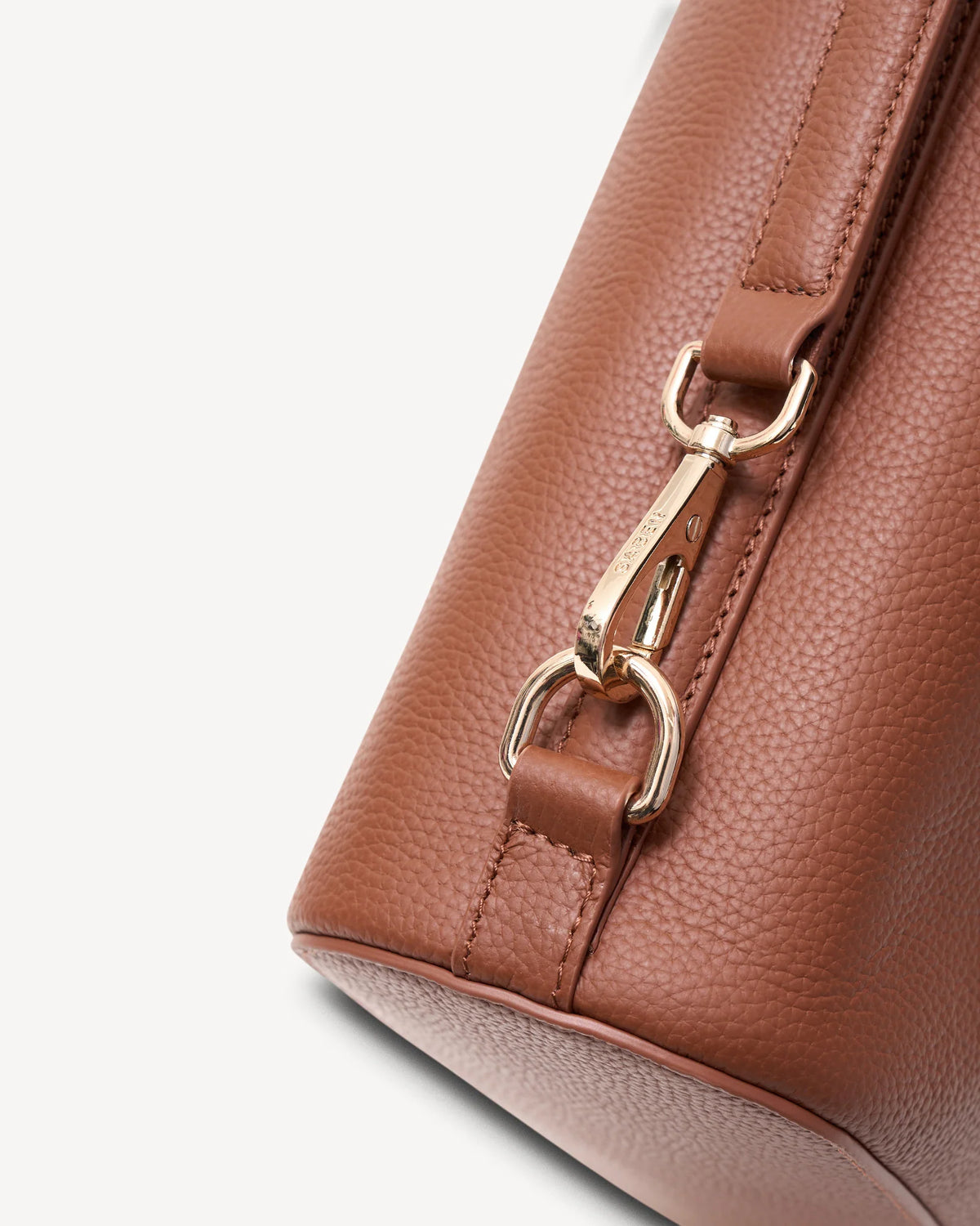 Saben June Shoulder Bag - Umber Pebble Brown leather handbag