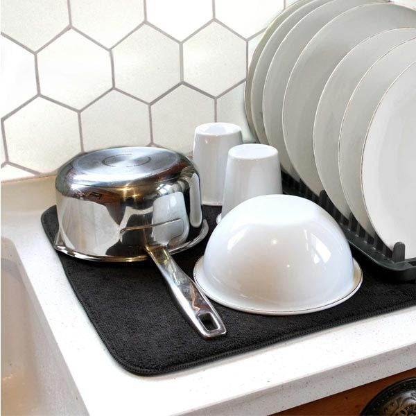 Dishy Dish Drying Mat - Black