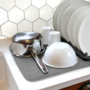 Dishy Dish Drying Mat - Grey