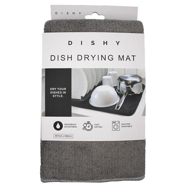 Dishy Dish Drying Mat - Grey