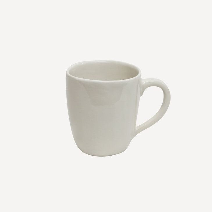 French Country Collections Franco Rustic White Mug