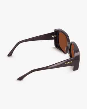 SABEN Remi Sunglasses - Espresso Sunglasses with a brown lens and black frame