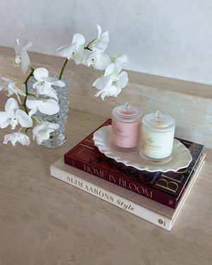 Glasshouse GF 2 x 200g Candle Duo - Radiance In Bloom 2026 soy candle duo set with floral design on packaging