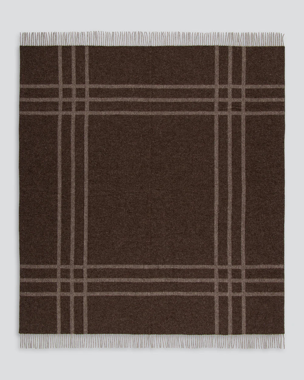 Furtex Fiordland 100% NZ Lambswool Throw 190x220cm - Walnut