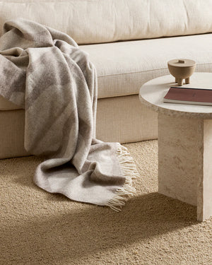 Furtex Baya Flagstone Wool Throw 140 x 200cm - Fawn