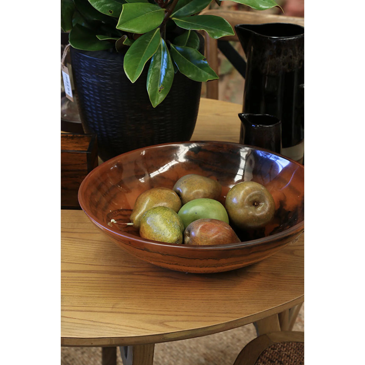 CC Interiors Tortoise Resin Bowl Large 35.5cm