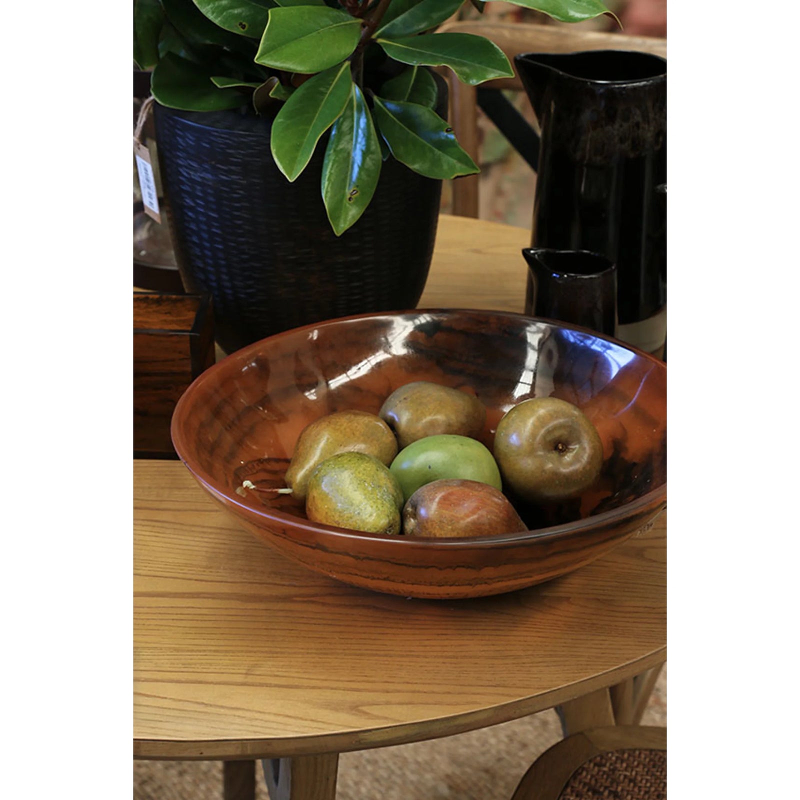 CC Interiors Tortoise Resin Bowl Large 35.5cm