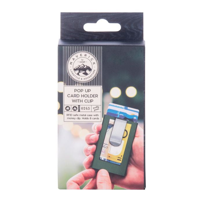 MAVERICK POP UP CARD WALLET WITH CLIP