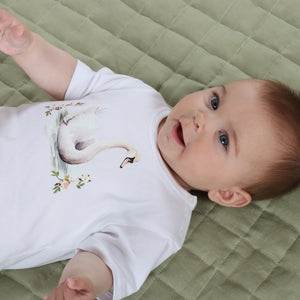 Little Bee by Dimples Cotton T-shirt - Swan