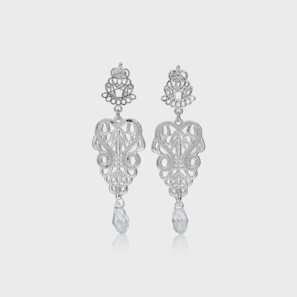 Palais Silver Earrings - Fabuleux Vous
