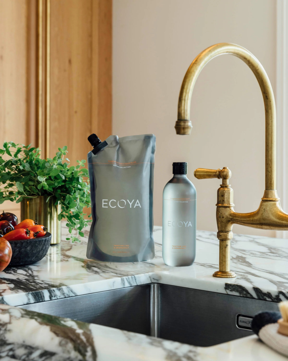 ECOYA Tahitian Lime & Grapefruit Fragranced Dish Liquid Refill