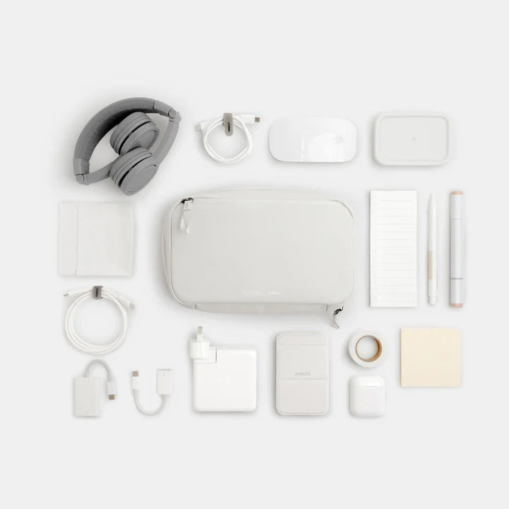 Orbitkey KonMari | Orbitkey 2-in-1 Tech Pouch - Stone