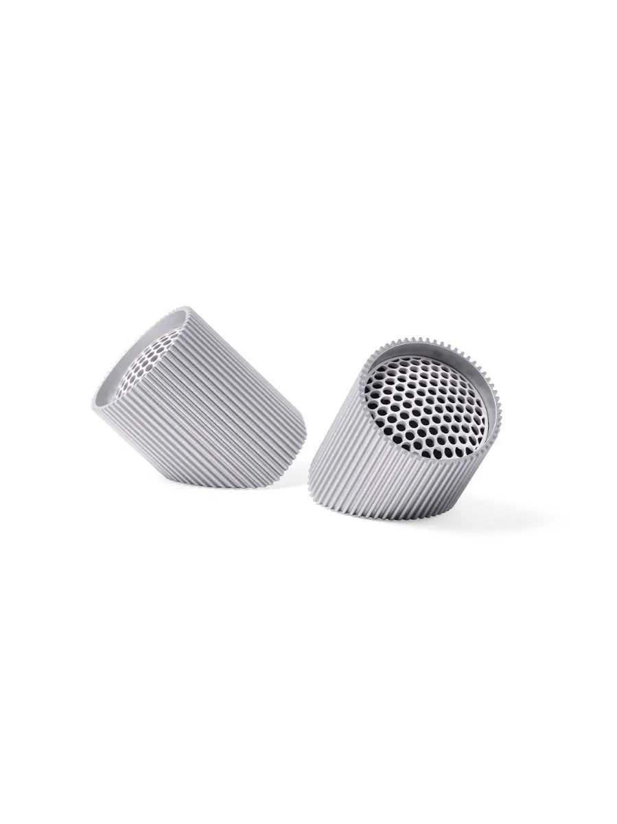 LEXON Ray Speakers -Set of 2 Magnetic Bluetooth - Raw Aluminium