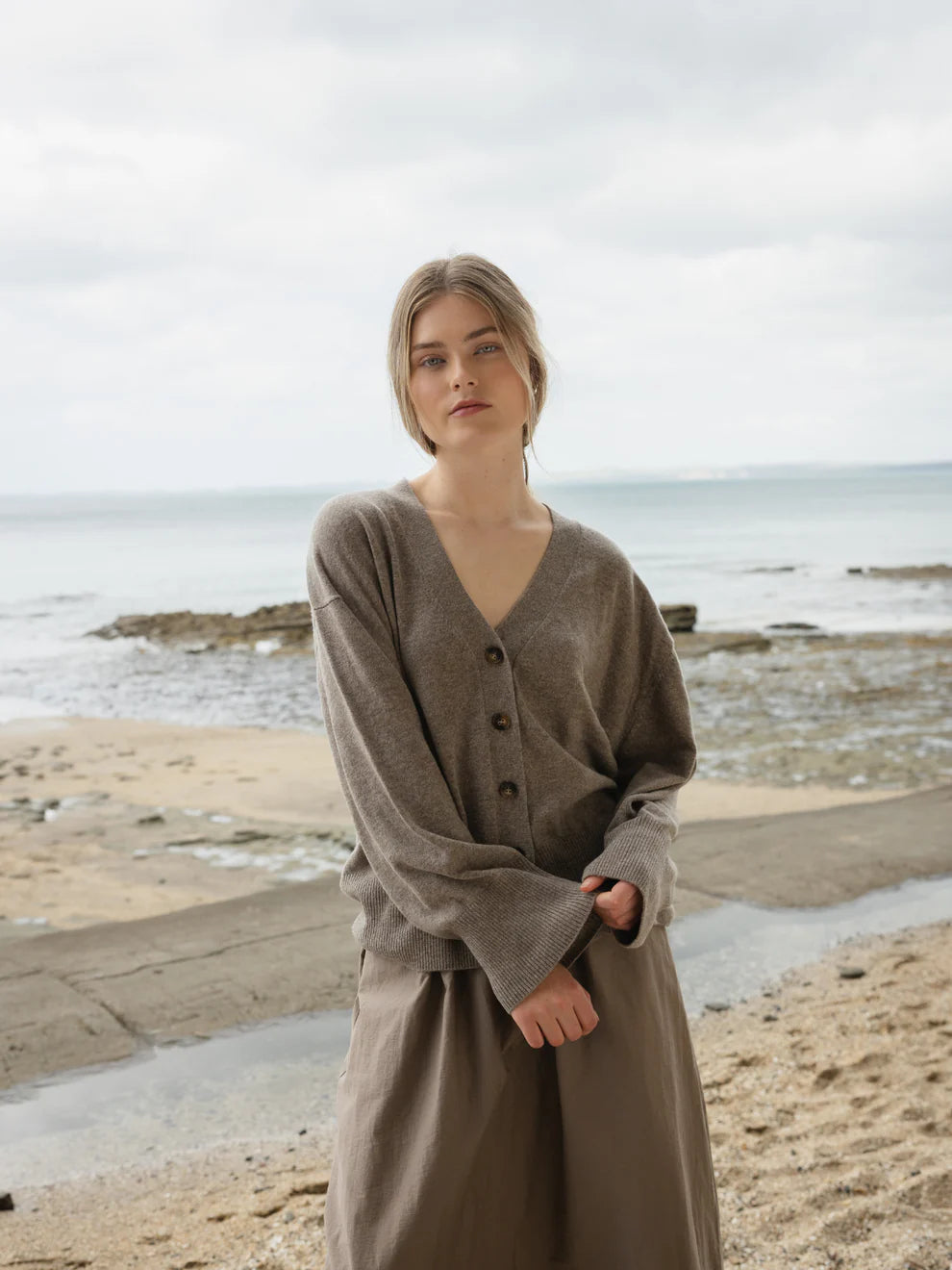 Sophie Love Me Merino Cardigan - Donkey