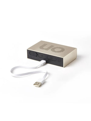 FLIP PREMIUM - Gold Digital alarm clock with LED