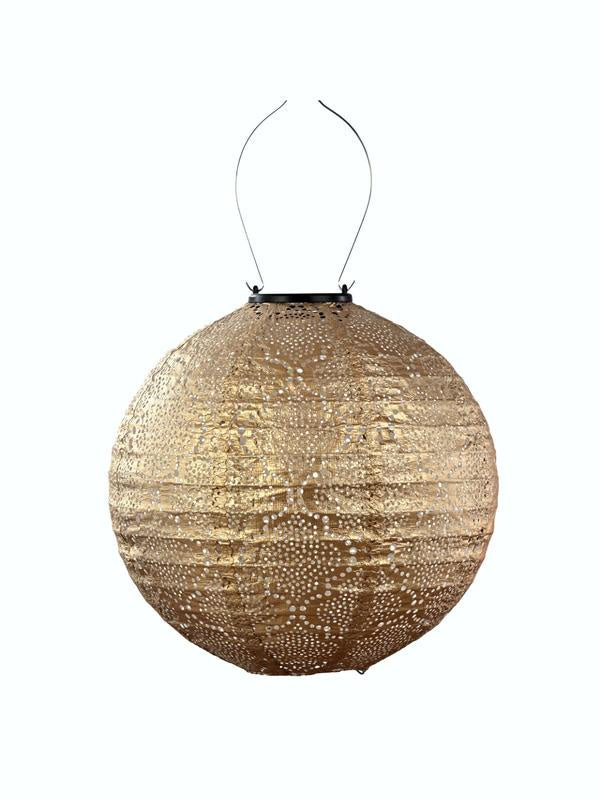Lantern Round 30cm - Gold Bazaar