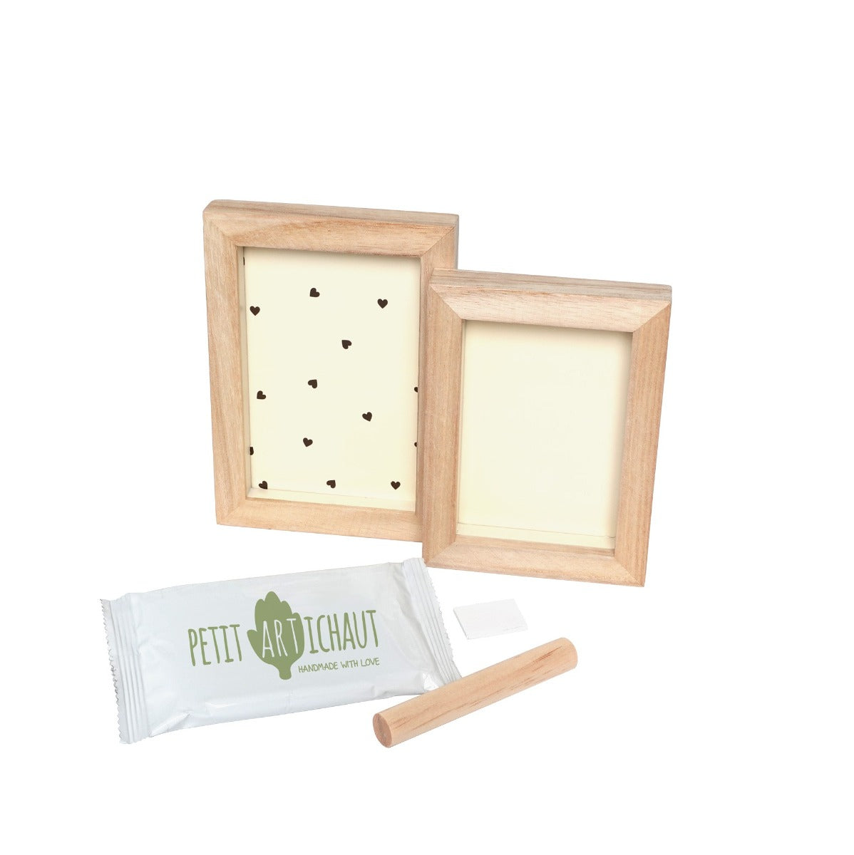 Petit Artichaut Clay Keepsake with Photo Duo Frame -Pretty Hearts