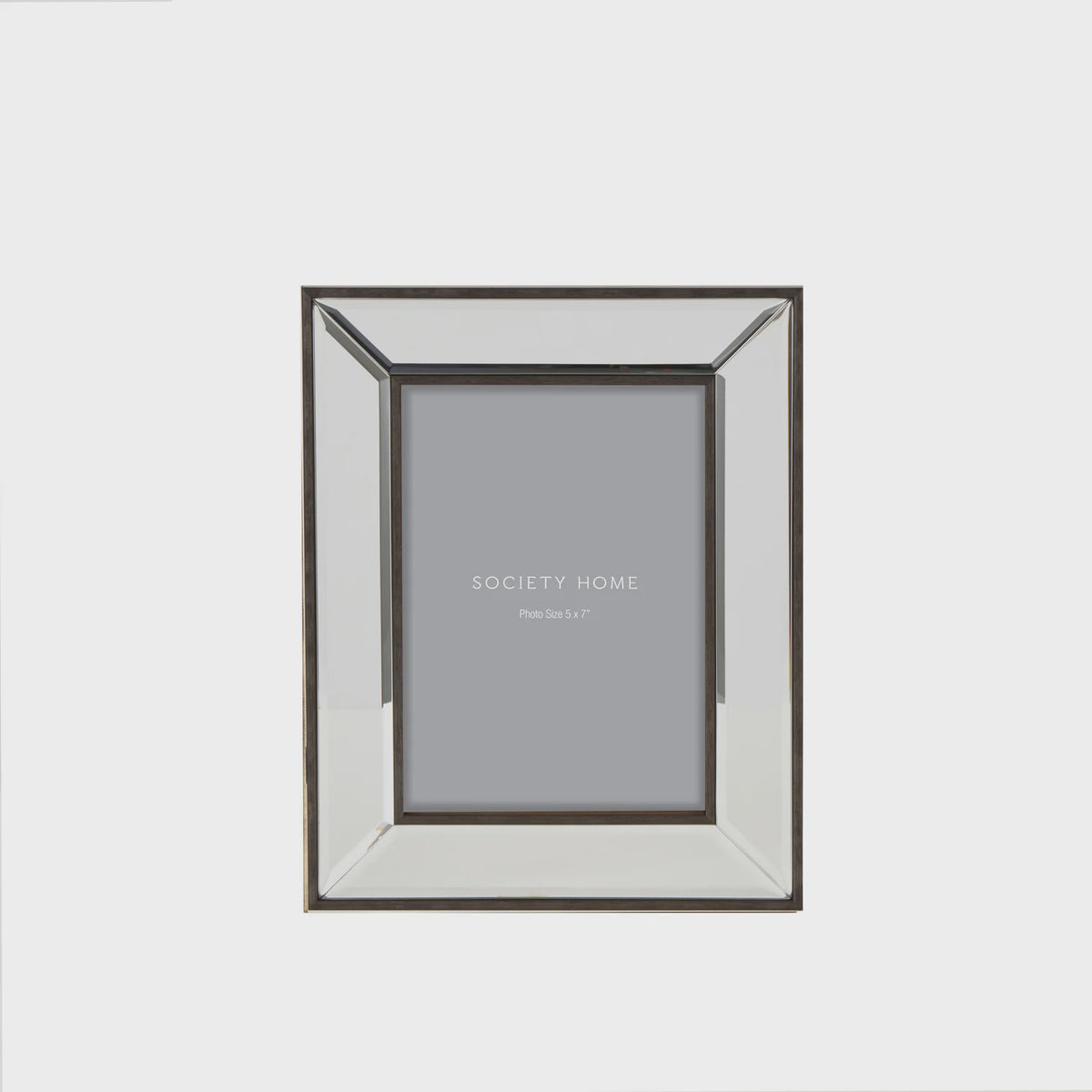 Amelia Mirror Photo Frame Black & Mirror 5x7"
