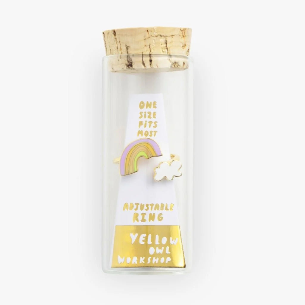 Yellow Owl Workshop Rainbow Cloud Ring Adjustable