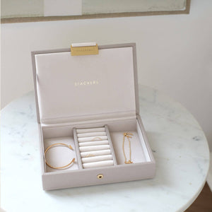 Stackers Mini Jewellery Lidded Box - Taupe