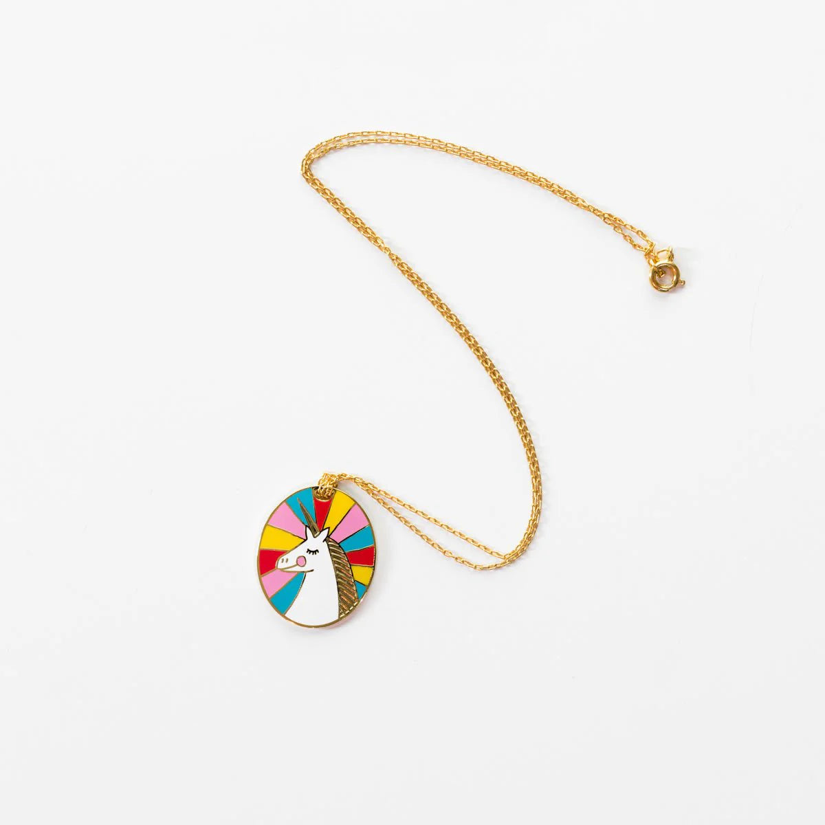 Yellow Owl Workshop Unicorn Cameo Pendant Necklace