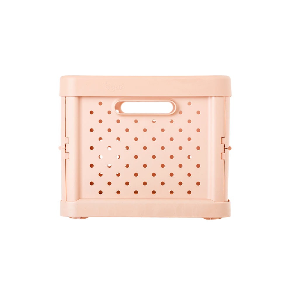Compact Folding Crate - Peach Pink