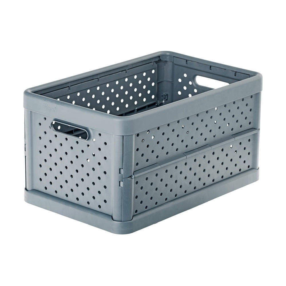 Compact Folding Crate - Charcoal Black
