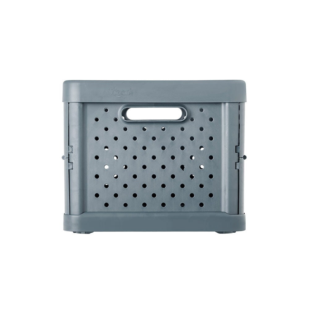 Compact Folding Crate - Charcoal Black