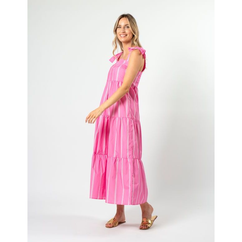Ivy Dress - Bubblegum Stripe
