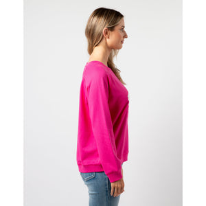 Neon Pink Sweater with Bow - Stella + Gemma