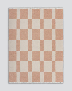 Baya Winton Throw - Coral NZ Wool Mixed Blanket