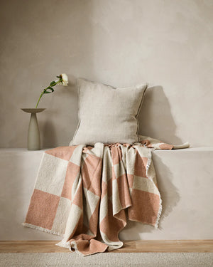 Baya Winton Throw - Coral NZ Wool Mixed Blanket
