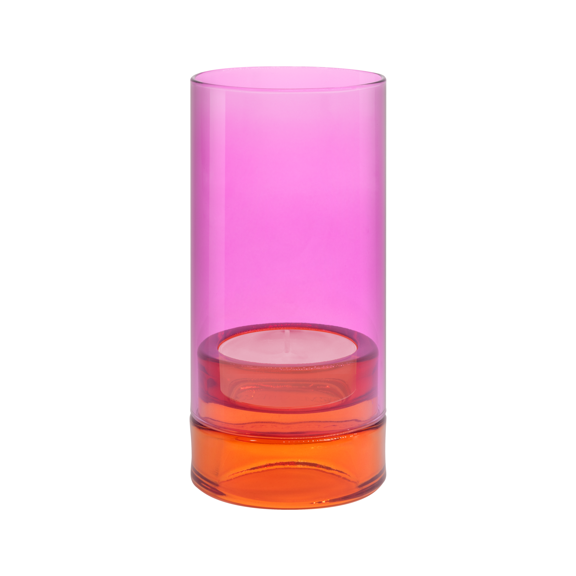 REMEMBER hand-blown Glass lantern Lys - Pink candle holder