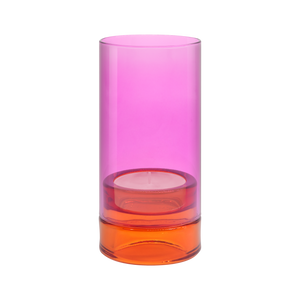 REMEMBER hand-blown Glass lantern Lys - Pink candle holder