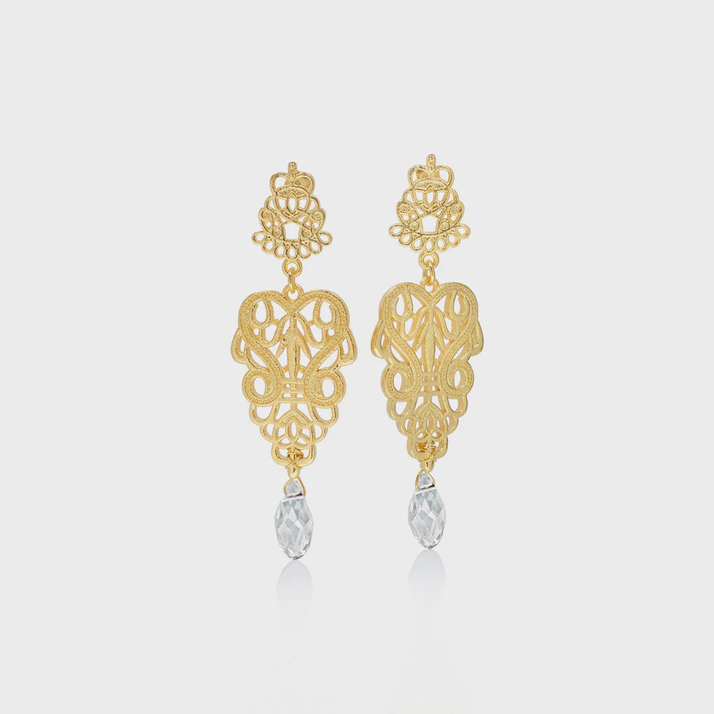 Palais Gold Earrings - Fabuleux Vous