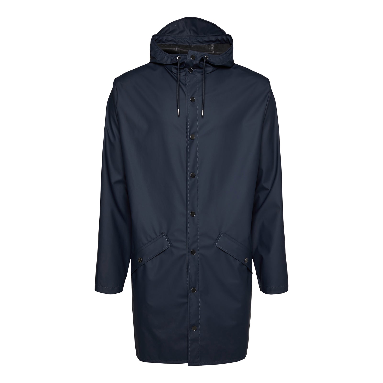 Rains Navy Long Jacket