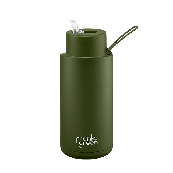 Frank Green Ceramic Reusable Bottle w Straw 34oz
