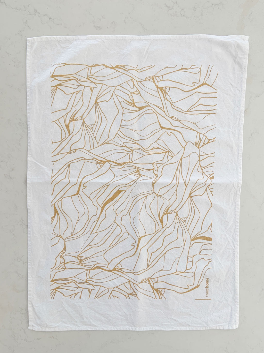 Golden Leaves Tea Towel cravehome