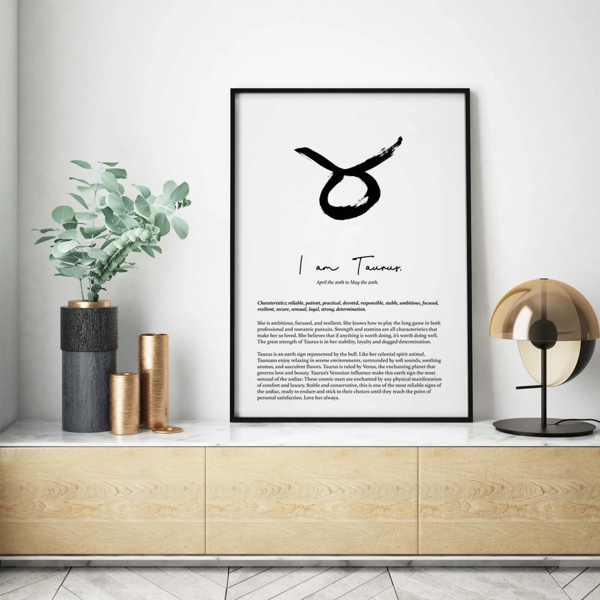 A4 Print Unframed - Taurus Star Sign