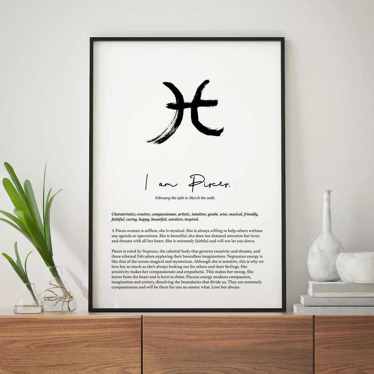 A4 Print Unframed - Pisces Star Sign