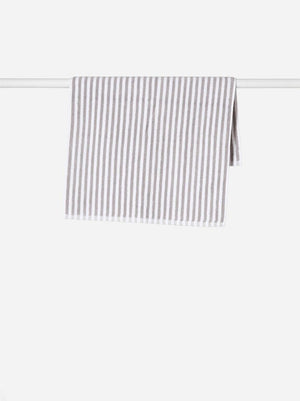 Wide Stripe Towel Range - Grey