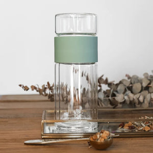 Better Tea Sage Tea Infuser Glass & Wood Flask